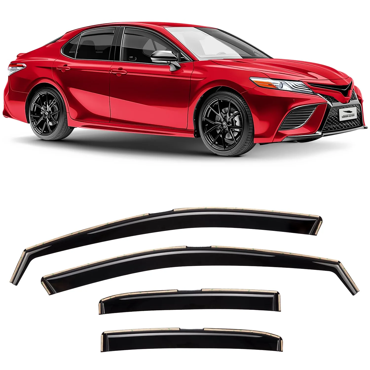 Voron Glass in-Channel Extra Durable Rain Guards for Toyota Camry (2018-2023)