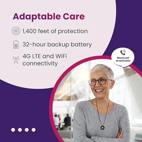 Medical Guardian Home 2.0 Medical Alarm System for Seniors - Call to Activate - Monitor Device for Elderly w/ Cellular Coverage - Senior at Home