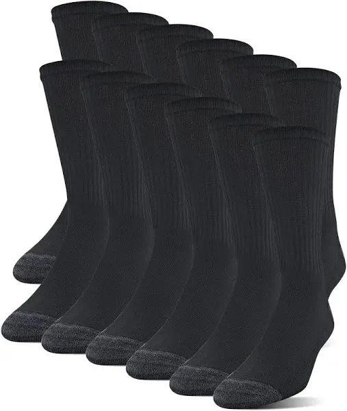 Gildan MenS Polyester Half Cushion Ankle Socks 12Pairs