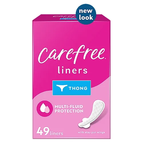 Carefree Thong Regular Unscented Panty Liners