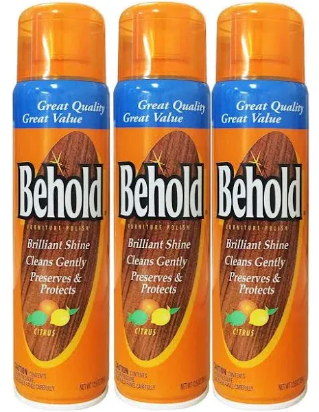 Behold Furniture Polish Citrus 6 Count