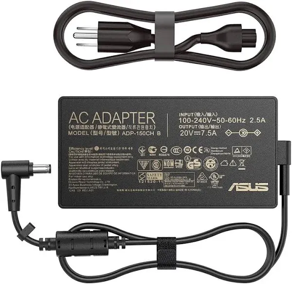 150W AC Adapter Fit for Asus TUF A15-FA506 A17-FA706 FX505GT FX705GT ROG Strix GL531GT G531GT G512LI ADP-150CH B 20V Gaming Laptop Charger Power Supply Cord 6.0 * 3.7mm