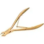 Tweezerman Studio Collection Ultra Precision Series Titanium Nitride Coated Cuticle Nipper, Gold