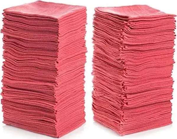  78966-100PK Shop Towels 14”x12”, 100 Pack Red