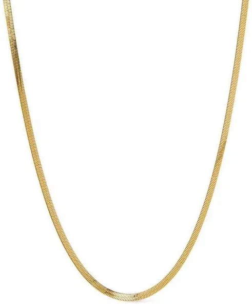 Ana Luisa Herringbone Chain Necklace