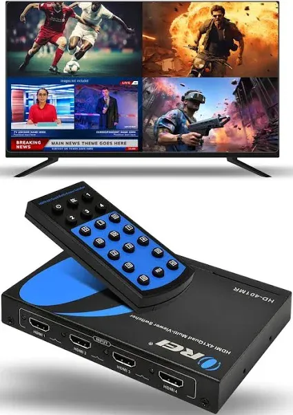 OREI HDMI Multi-Viewer 4x1 Seamless HDMI Switch