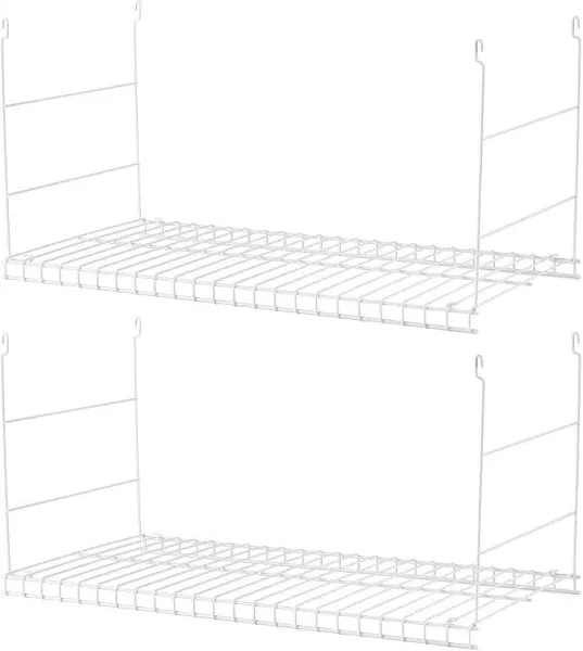 Rubbermaid 24&#034; Closet Steel Wire Added Storage Shelf, White (Open Box) (2 Pack)