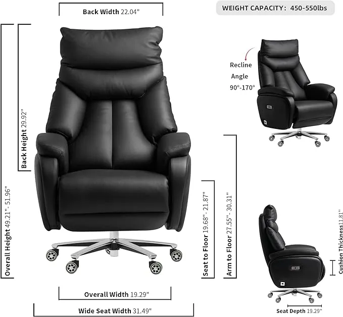 Kinnls Coast Power Office Recliner Chair