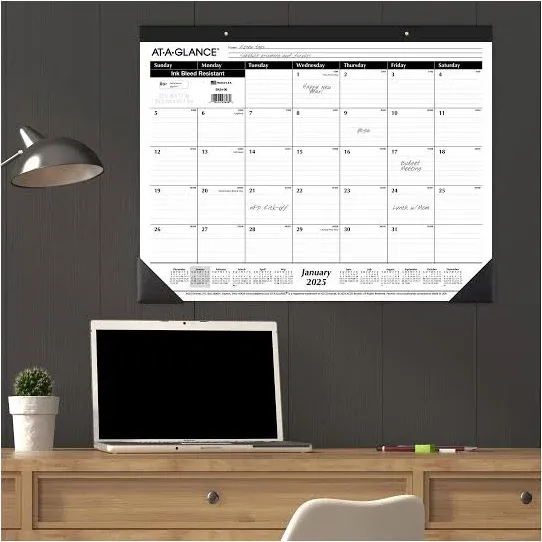 AT-A-GLANCE Monthly Desk Pad Calendar 2025