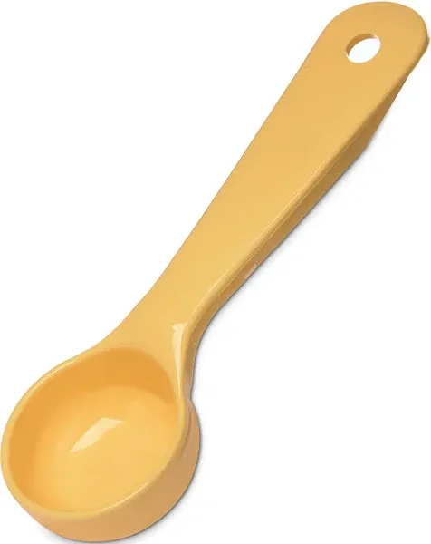 Carlisle FoodService Products Measure Miser Solid Measuring Spoon with Short Handle, 1 Ounce, Yellow