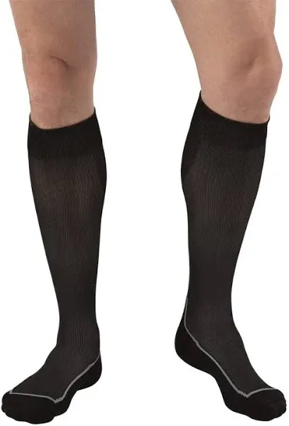 Jobst Sport 20-30 mmHg Knee High Socks / Large / Cool Black/Black