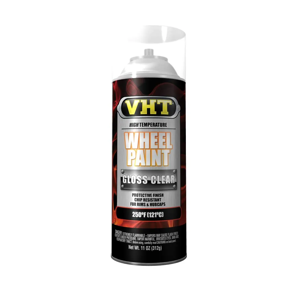 VHT SP-184 Clear Gloss Coat, For Wheels, Rims, Chrome, Black, Red, Blue, Grey