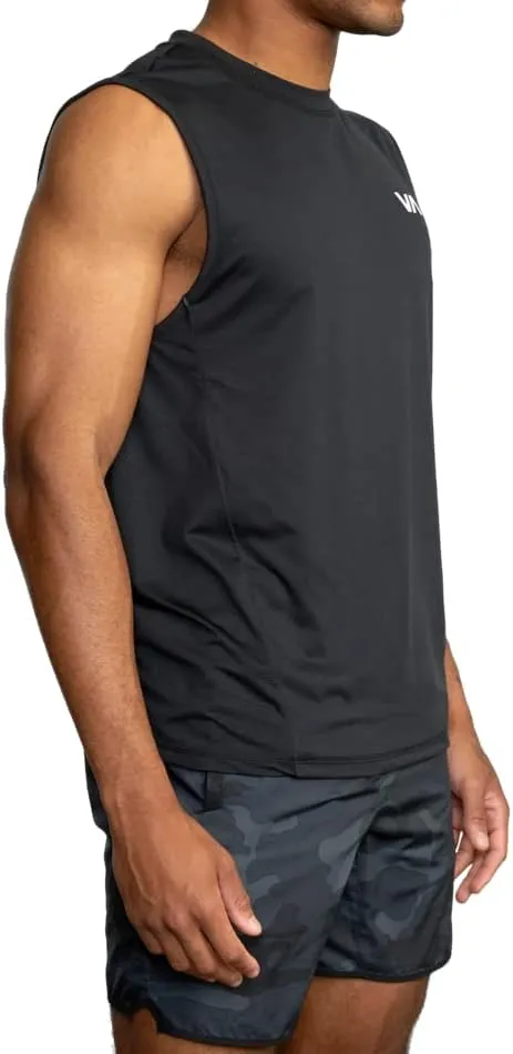 Sport Vent Muscle Tank Top - Black