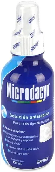 New Microdacyn Antiseptic Virus Bacteria Fungus Wounds Heridas 240 ml