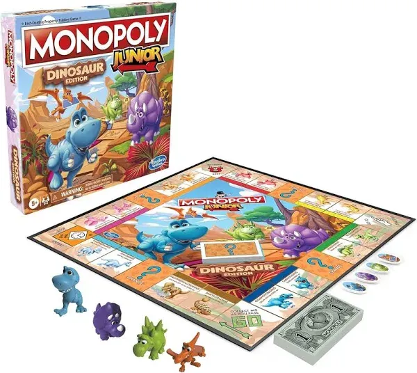 Monopoly Junior Dinosaur Edition Hasbro Gaming COMPLETE