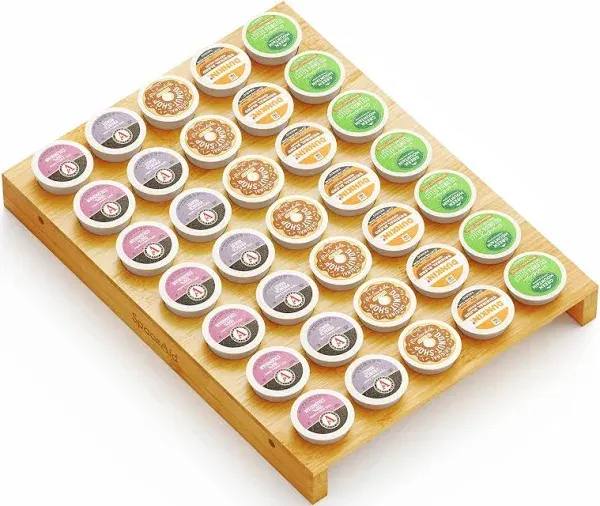 SpaceAid Bamboo K-Cup Drawer Organizer Insert