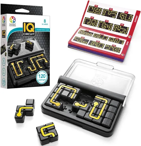 Smart Games: IQ Circuit 1-player Puzzle Game: Easy to Expert 120 Challenges