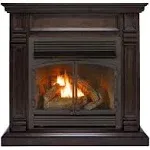 Duluth Forge Dual Fuel Ventless Fireplace - 32,000 BTU, T-Stat Control, Chocolate Finish