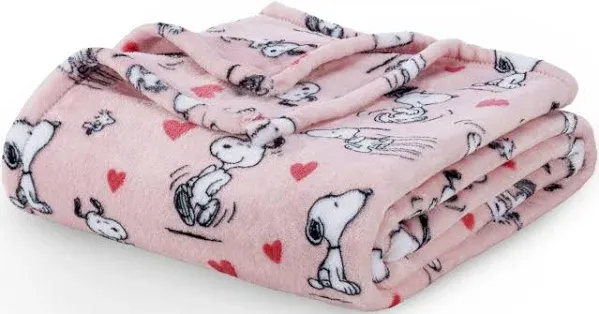 Berkshire Blanket Peanuts VelvetLoft Cute Character Snoopy Plush Oversized Kids Throw Blanket  Peanuts Snoopy and Woodstock Happy Halloween Spooky Chateau Grey (50in x 60in)