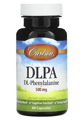 Carlson Labs DLPA DL-Phenylalanine 500 mg 60 Capsules