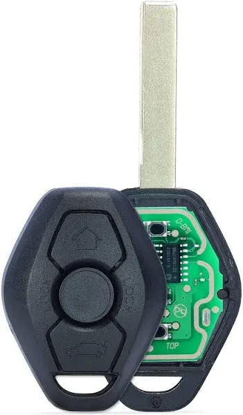 Beefunny 315/433MHz Adjustable ID44 Chip EWS System Remote Car Key Fob 3 Button for BMW 325 330 318 525 530 540 E38 E39 E46 M5 X3 X5