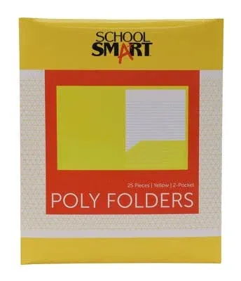 School Smart Heavyweight Two-Pocket Poly Folder