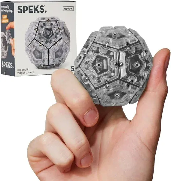 SPEKS Geode Magnetic Fidget Sphere ~ Quartz Pentagon 12 Pc Set ~ New Sealed Box