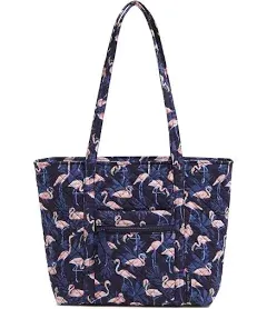 Vera Bradley Small Vera Tote Flamingo Party