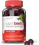 Humann Superbeets Circulation Gummies, Sugar Free, Pomegranate Berry Flavor - 60 gummies