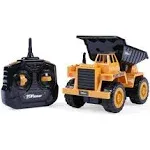 Top Race 5 Channel Fully Functional RC Dump Truck Toy My First RC Construction Truck Kids Size Designed for Small Hands, TR-112S - Remote Control Truck Kids Truck Toys Remote Truck Boys