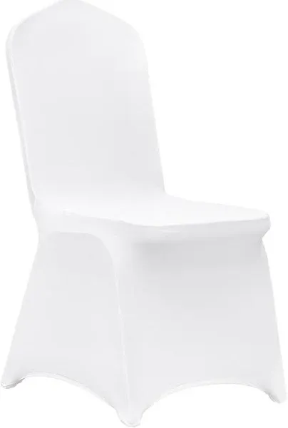 VEVOR Polyester Spandex Stretch Wedding Party Dining Banquet Chair Cover White