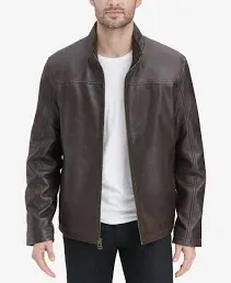 Cole Haan Men's Leather Moto Jacket