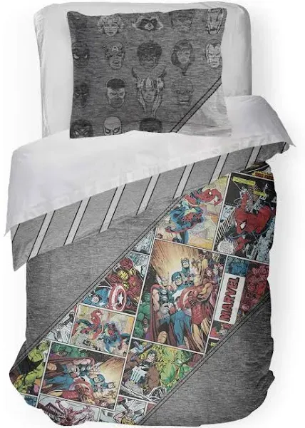 Jay Franco & Sons Marvel Comics 80th Anniversary Comforter & Sham Set