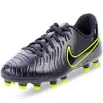 Kids' Nike Jr. Tiempo Legend 10 Club Molded Soccer Cleats 4 Black/Volt