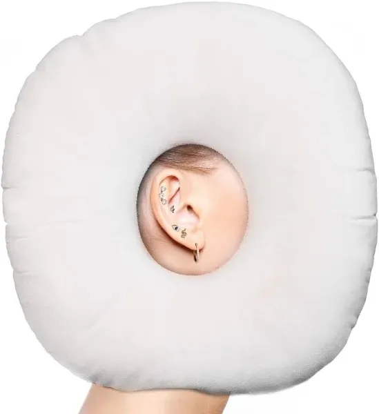 coceyese Ear Piercing Pillow for Side Sleepers with Ear Hole, Donut Pillow for CNH and Ear Pain Ear Inflammation Pressure Sores