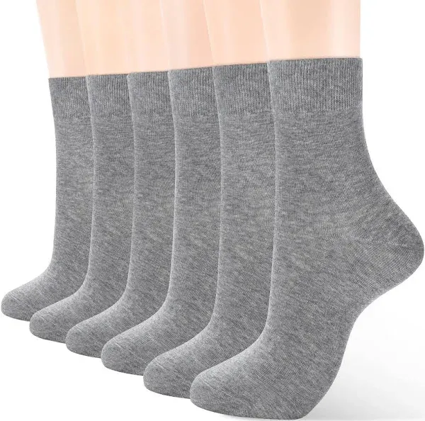 Thin Socks Women 6 Pairs Womens Crew Socks Thin Cotton Socks Above Ankle Crew...