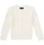 Polo Ralph Lauren Little Girls Cable-Knit Cotton Cardigan - Warm White