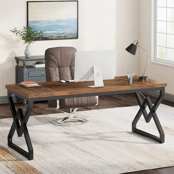 Tribesigns 63" Executive Desk, Large Computer Desk for Home Office