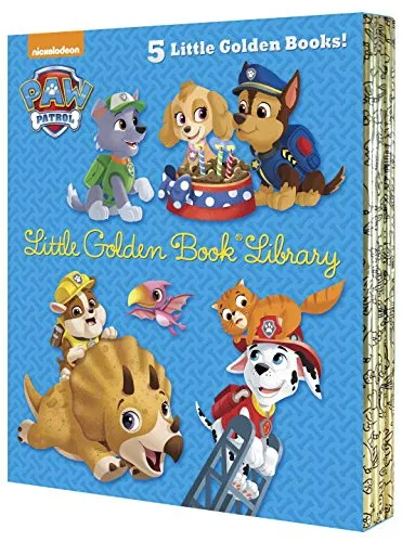 Paw Patrol Little Golden Book Library (paw Patrol): Itty-bitty Kitty Rescue; Puppy Birthday!; Pirate Pups; All-star Pups!; Jurassic Bark!