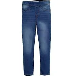 Justice Girls Denim Leggings/Jeggi<wbr/>ngs Blue Medium Wash Pull On Size 6 Slim