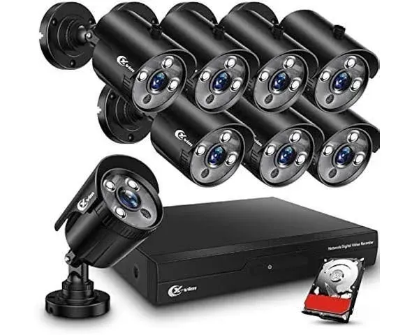 XVIM 1080P HDMI 8CH CCTV DVR 2MP Outdoor IR Night Security Camera System 1TB HDD