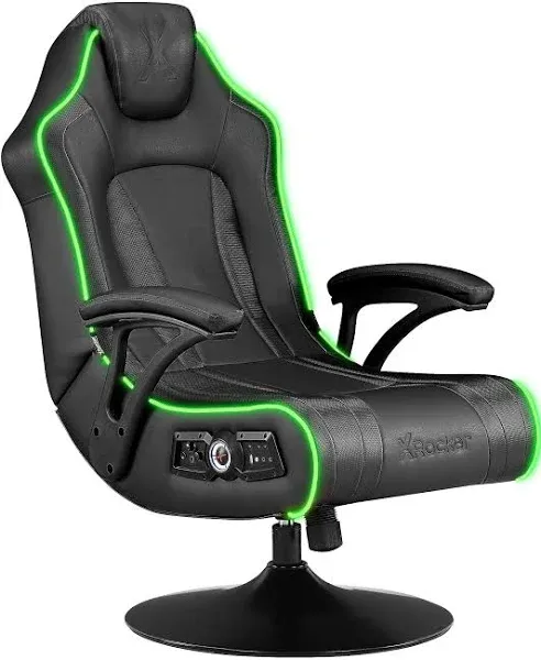 x Rocker - CXR3 LED Audio Pedestal Gaming Chair with Subwoofer - Black/LED