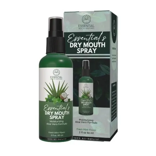 Dry Mouth Spray (2-Pack) - Moisturizing Aloe Vera Formula, Fresh Mint Flavor - Promotes Saliva Production & Soothes Dry Mouth - 2 fl. oz.