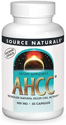 Source Naturals AHCC with Bioperine 500 mg - 60 Capsules