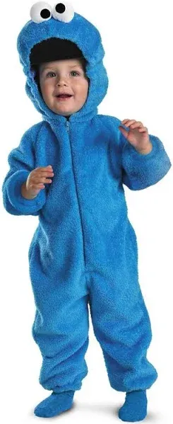 Cookie Monster Deluxe Sesame Street Muppet TV Child Toddler Boys Costume 3T-4T