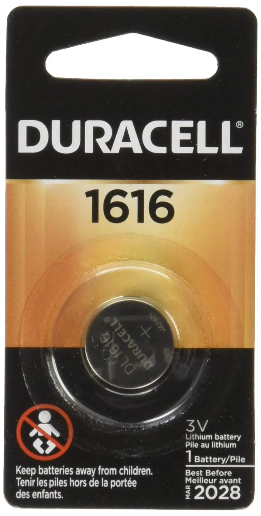 Duracell CR1616 3V Lithium Coin Cell DL1616 1616