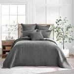 Levtex Home Mills Waffle Bedspread Set, Charcoal, King