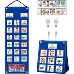 Visual Schedule Calendar Chart, 2 in 1 Autism Daily Chore Routine Chart With ...