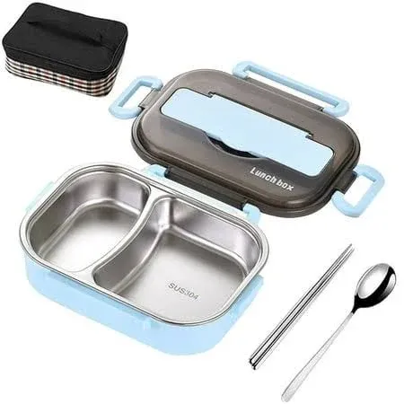 Lunch Box for Adults - Lunch Container with Compartments  - Stainless Steel Lunch Box Food Warmer - Reusable Bento Box Lunch Warmer For Heating Food  - Bento Lunch Box for Office Work for Men Women