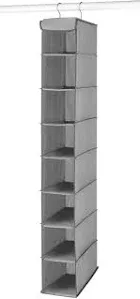 Whitmor Hanging 8 Section Shoe Shelves, Gray